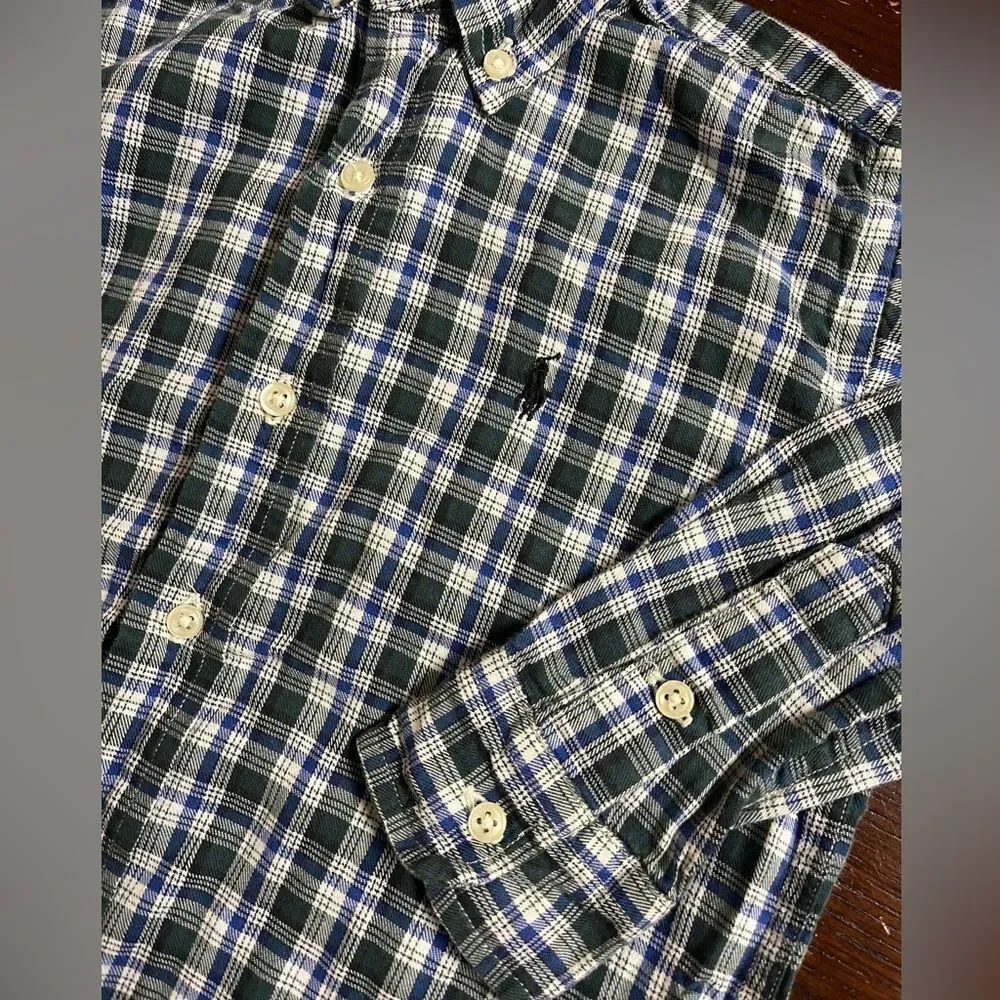 Ralph Lauren Boys Plaid Shirt Sz 4 / 4T